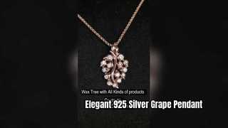 Oszałamiający naszyjnik ze srebra próby 925 z winogronami Dainty Jewelry RG