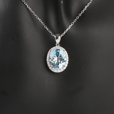 Okrągły wielokolorowy wisiorek z kamieniami szlachetnymi 925 Sterling Silver Naszyjnik Biżuteria dla kobiet