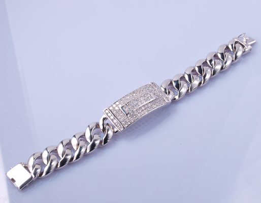 19cm bransoletka ze srebra próby 925 CZ 100g spersonalizowane bransoletki ze srebra próby 925