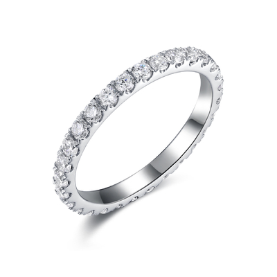 1,50g Srebrne pierścionki z brylantami 925 Szlachetne okrągłe diamentowe pierścionki zaręczynowe