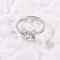 Unikalne pierścionki zaręczynowe w kształcie motyla 2.30g 925 Sterling Silver CZ Wedding Ring Set
