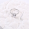 Okrągłe pierścionki zaręczynowe Swarovski 2.18g Para pierścionki ze srebra próby 925 CZ