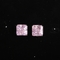 Księżniczka Cut Pink Crystal Diamond Stud 925 Srebrne kolczyki z kamieniami szlachetnymi