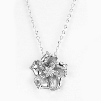 Dainty CZ Zircon Pendant W 925 Sterling Silver Custom Logo Graved Gift Box Wliczone