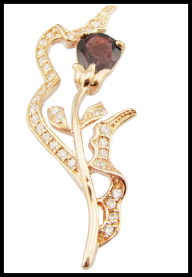 Przypadek Codzienny 925 Sterling Silver Gem Pendant z kolorowym turmalinem