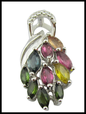 925 Sterling Silver Cushion White Jade Marquise Gemstone Pendant Necklace dla stylowej damy