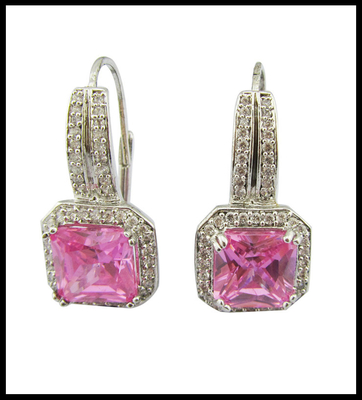 Stylowe kolczyki ze srebrnego kamienia Sterling Silver Gemstone Drop Kolczyki lekkie