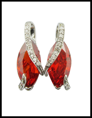 Stylowe kolczyki ze srebrnego kamienia Sterling Silver Gemstone Drop Kolczyki lekkie