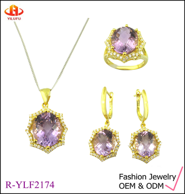 AAA CZ Zestaw bezel Sterling Silver Pendant Naszyjnik Rhodium Plated Klasyczny zestaw biżuterii