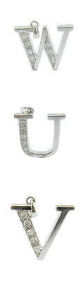 G Letter 1,25mm/1,5mm Kamień 925 Srebrny CZ Wisior Affordable and Elegant Sterling Silver Wisior Diament alfabet