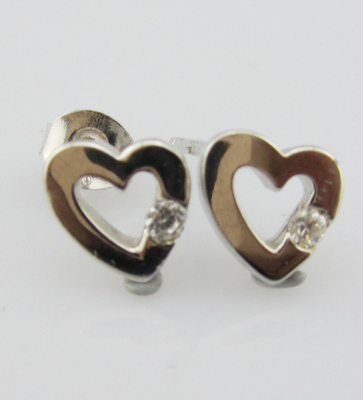 Swirl Srebrny Biały Kamień Kolor 925 Sterling Kolczyki Zirkonia sześcionowa Małe Swirl srebrne kolczyki kolczyki czyste kolczyki