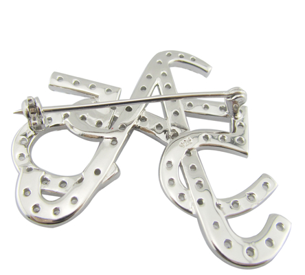 Lekkie i skomplikowane broszki z srebrnymi szpilkami 925 z CZ Sterling Silver Brooch Your Handbag Brooch Design