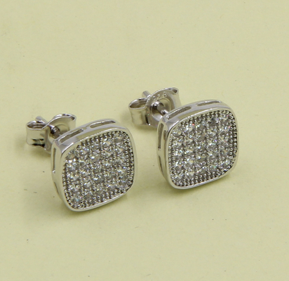 DIY biżuteria srebrne kolczyki szterling CZ hipoalergiczne z akcentami CZ Drop kolczyk Stud AAA CZ urocze srebrne