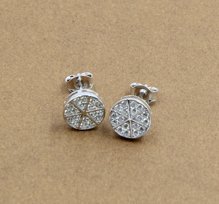 Sparkling Modern 925 Sterling Silver CZ Kolczyki Szafka Niezbędne biżuteria męska kolczyki z srebra AAA