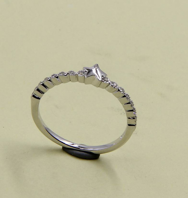 925 srebrny CZ Prong / Pave Setting Unisex okrągłe pierścienie kamienne w 2-3 mm pasmo