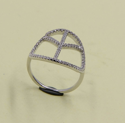 Sterling Silver Round Cut Cubic Zirconia Sparkling Rings prosty srebrny pierścień Peace Ring Stack Ring srebrny pierścień