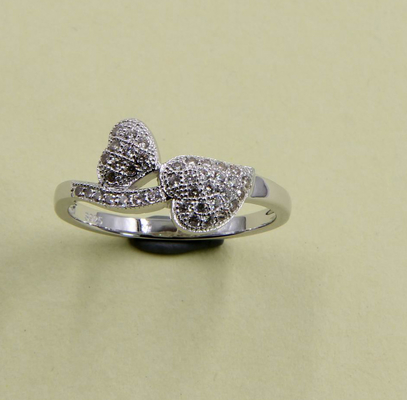 Heart Leaf CZ AAA Stackable Ring 925 Sterling Silver CZ Pierścienie Pear/ Oval/ Round/ Chevron/ Heart Cut CZ Pierścień kamienny