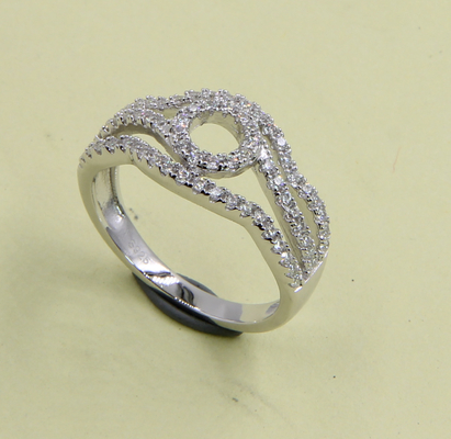Sterling Silver Rings Petite Prong Pave CZ Pear Heart Chevron Oval Round Evil Eye Sterling Silver Rose Ring Sterling