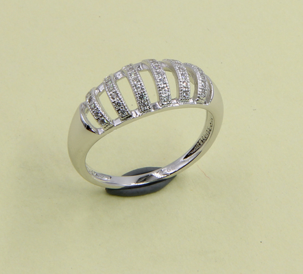 925 Sterling Silver CZ Pierścienie z układami płytkowymi okrągłe markizowe owalne serce sześcienne cyrkonia zwykłe pierścień srebrny nowoczesny