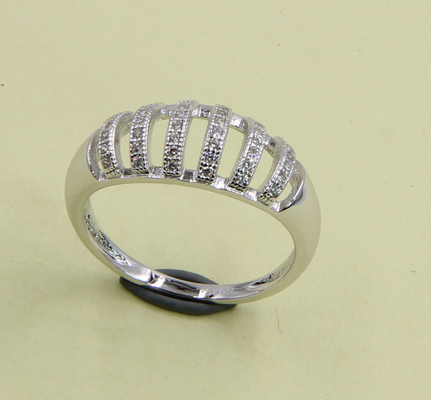 925 Sterling Silver CZ Pierścienie z układami płytkowymi okrągłe markizowe owalne serce sześcienne cyrkonia zwykłe pierścień srebrny nowoczesny