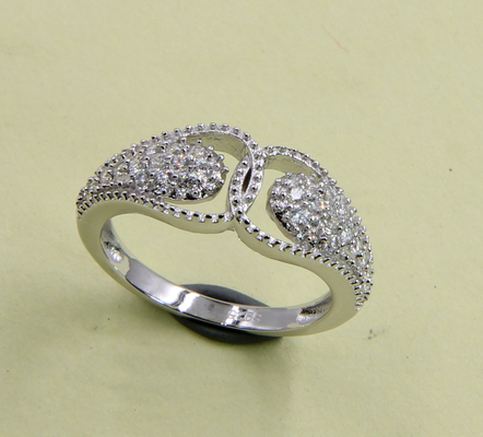 925 Sterling Silver Bands With Cubic Zirconia Gemstones In Heart And Oval Forms Sterling Silver Cubic Zirconia Rings Złote pierścienie ze srebra