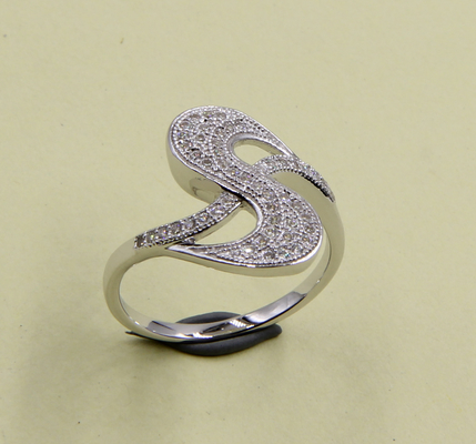 Swirl 925 Sterling Silver Round CZ Pierścienie zaręczynowe z płótnem Sterling Silver Fashion Rings Silver Rings For Men 925