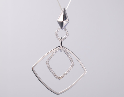 Teardrop Pear Drop Shape Geometric Collection Pendant z kamieniami CZ 925 Sterling Silver Jewelry Accessory Silver
