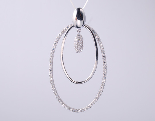 Teardrop Pear Drop Shape Geometric Collection Pendant z kamieniami CZ 925 Sterling Silver Jewelry Accessory Silver