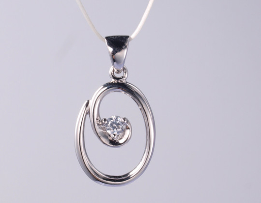 Infinity Hollow Circle 1,25 mm/1,5 mm Geometryczny Seria 925 Sterling Silver Zircon Pendant Z Laserem lub Grawerowanym Logo