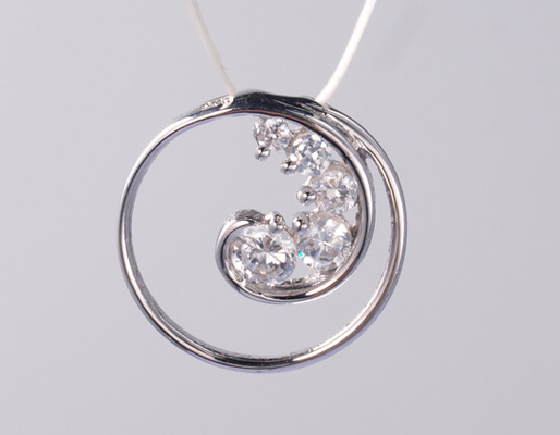 Infinity Hollow Circle 1,25 mm/1,5 mm Geometryczny Seria 925 Sterling Silver Zircon Pendant Z Laserem lub Grawerowanym Logo