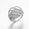 Geometryczny kształt 925 Sterling Silver CZ Zircon Ring Custom Rings
