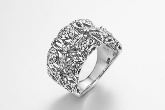 „Niezliczone węzły” 925 Sterling Silver CZ Pierścionki Wiązany prezent ślubny