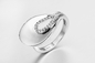 Nieregularny zestaw pierścionków zaręczynowych ze srebra 925 AAA Cyrkonia sześcienna