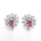 Rubinowy srebrny zestaw biżuterii 925 14,26 gramów Srebrny wisiorek w kształcie pająka