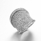 5,89g Pierścionki ze srebra próby 925 CZ z cyrkonią Srebrny pierścionek z tarczą