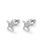 Pary Kolczyki z cyrkoniami w kształcie gwiazdy 1.37g Srebrne kolczyki Pentagram