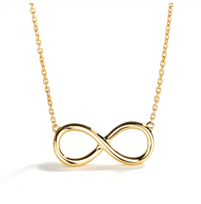 15mm Złoty diamentowy naszyjnik 18K Eternity Love 1,6 grama 1 karat