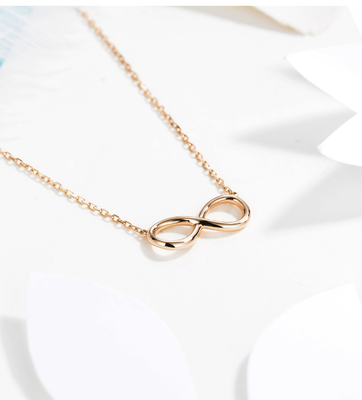 15mm Złoty diamentowy naszyjnik 18K Eternity Love 1,6 grama 1 karat