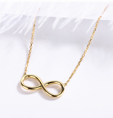 15mm Złoty diamentowy naszyjnik 18K Eternity Love 1,6 grama 1 karat
