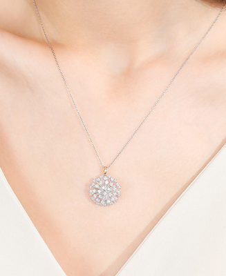 1.0ct 18K Złoty Diamentowy Naszyjnik Damski Dandelion Życzenie 4.5g
