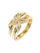 XO 18-karatowe złote pierścionki z brylantami 0,24 ct 14-karatowe białe złoto wypełnione