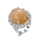 Kamień Buff 925 Srebrne Pierścionki z kamieniami szlachetnymi 3,2 g Owalny kształt jajka dla kobiet