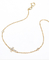 GDTC 18-karatowa złota bransoletka z diamentami 0,13 ct diamentowa bransoletka z krzyżem dla kobiet