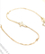 GDTC 18-karatowa złota bransoletka z diamentami 0,13 ct diamentowa bransoletka z krzyżem dla kobiet