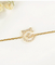 18-karatowa złota bransoletka z diamentami Damska tabliczka znamionowa kotka 0,11 ct na zaręczyny
