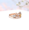Różowe złoto 18-karatowy pierścionek zaręczynowy Motyl diament 0,24 ct VS Clarity