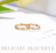 Przeplatany ogon Trawa 18-karatowy złoty pierścionek z brylantem 0,2 ct 2 gram na ślub