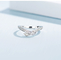 Pierścionki z diamentami z 18-karatowego białego złota w kształcie szalika 0,22 ct na zaręczyny