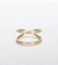 Damskie 18-karatowe złoto z diamentowym pierścionkiem 0,39 ct krzyżowy kształt pierścionka okrągły brylantowy szlif