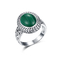 925 Sterling Silver Malachit Ring Okrągły Malachit Obrączki ślubne dla kobiet